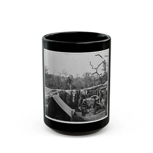 Atlanta, Georgia. Sherman's Men In Confederate Fort (U.S. Civil War) Black Coffee Mug 15oz - Go Mug Yourself