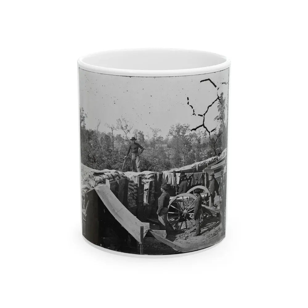 Atlanta, Georgia. Sherman's Men In Confederate Fort (U.S. Civil War) White Coffee Mug 11oz - Go Mug Yourself