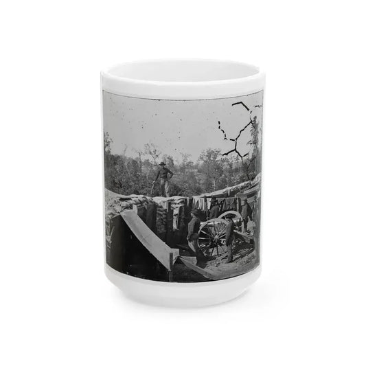 Atlanta, Georgia. Sherman's Men In Confederate Fort (U.S. Civil War) White Coffee Mug 15oz - Go Mug Yourself