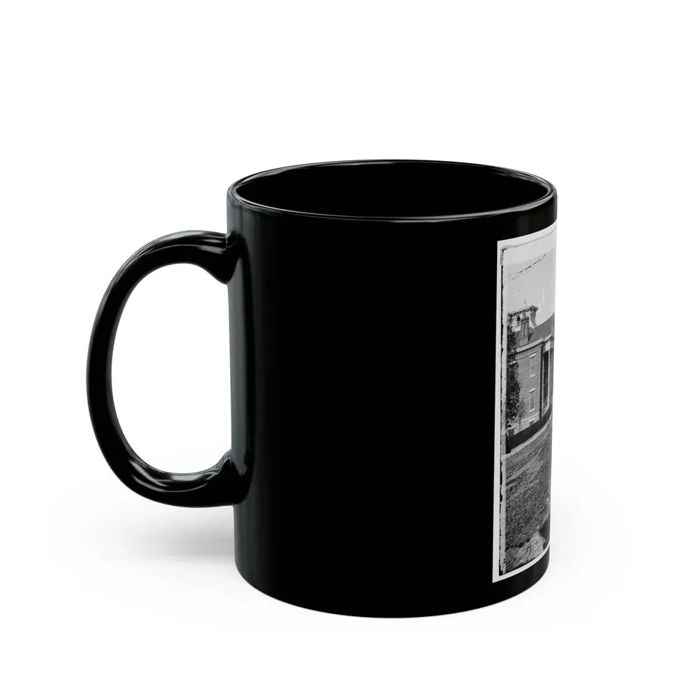 Atlanta, Georgia. Street In Atlanta (House Next To Church Used As Sherman's Headquarters (U.S. Civil War) Black Coffee Mug - Go Mug Yourself