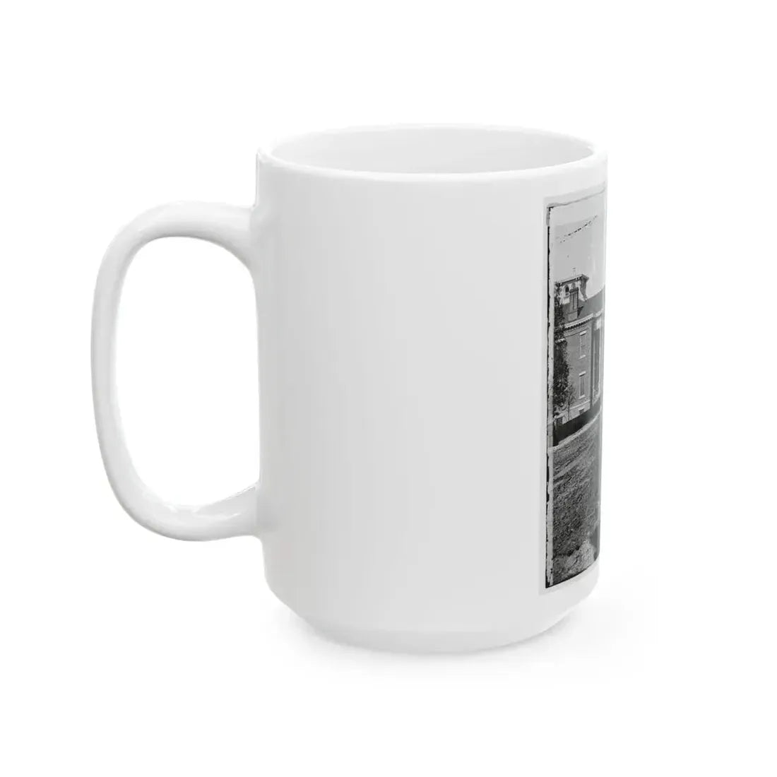 Atlanta, Georgia. Street In Atlanta (House Next To Church Used As Sherman's Headquarters (U.S. Civil War) White Coffee Mug - Go Mug Yourself