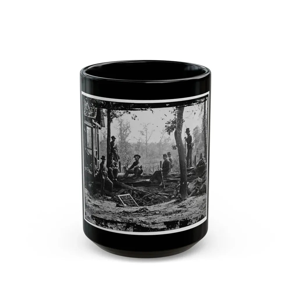 Atlanta, Georgia (Vicinity). Federal Pickets Before The City (U.S. Civil War) Black Coffee Mug 15oz - Go Mug Yourself