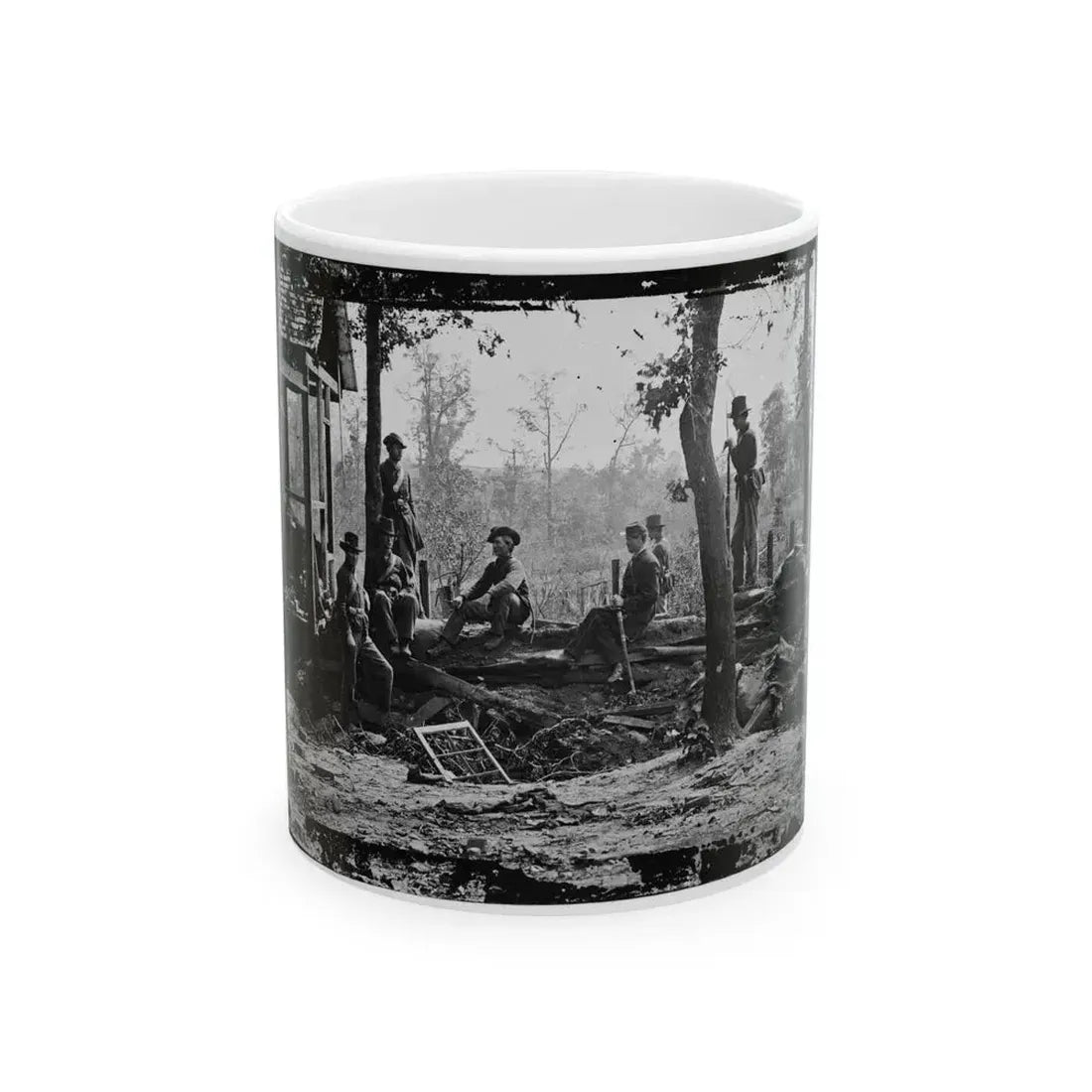 Atlanta, Georgia (Vicinity). Federal Pickets Before The City (U.S. Civil War) White Coffee Mug 11oz - Go Mug Yourself