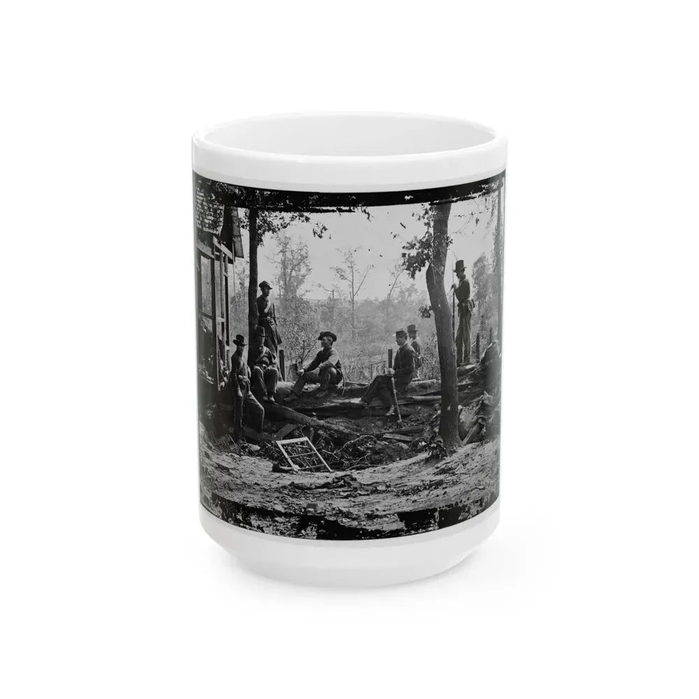 Atlanta, Georgia (Vicinity). Federal Pickets Before The City (U.S. Civil War) White Coffee Mug 15oz - Go Mug Yourself