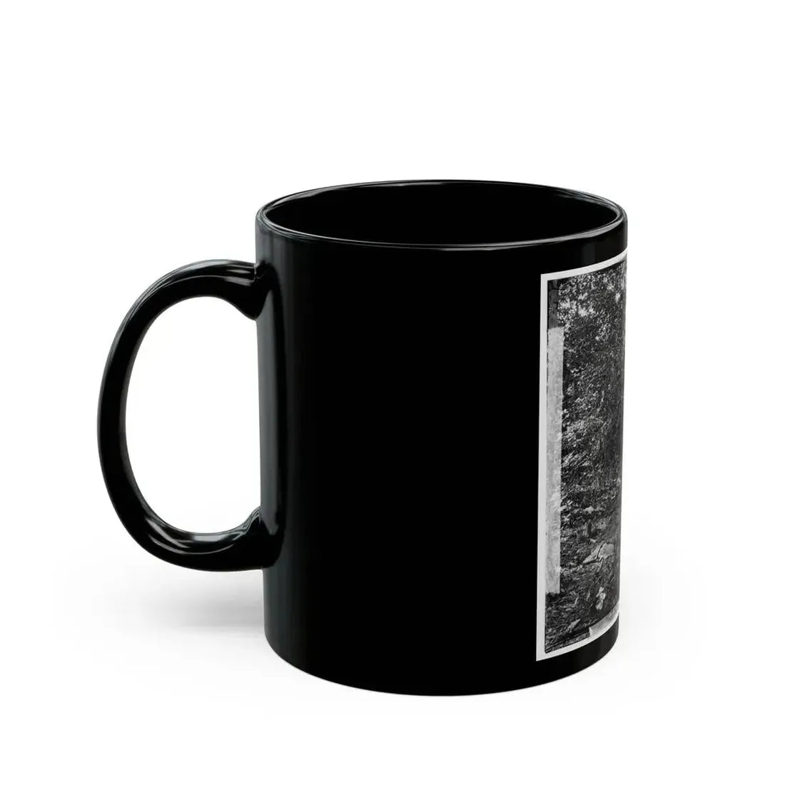 Atlanta, Georgia (Vicinity). Spot In Woods Where Gen. James B. Mcpherson Was Killed, July 22, 1864-2 (U.S. Civil War) Black Coffee Mug - Go Mug Yourself