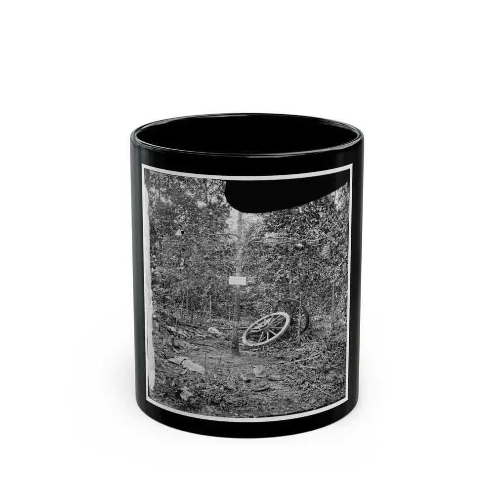 Atlanta, Georgia (Vicinity). Spot In Woods Where Gen. James B. Mcpherson Was Killed, July 22, 1864 (U.S. Civil War) Black Coffee Mug 11oz - Go Mug Yourself