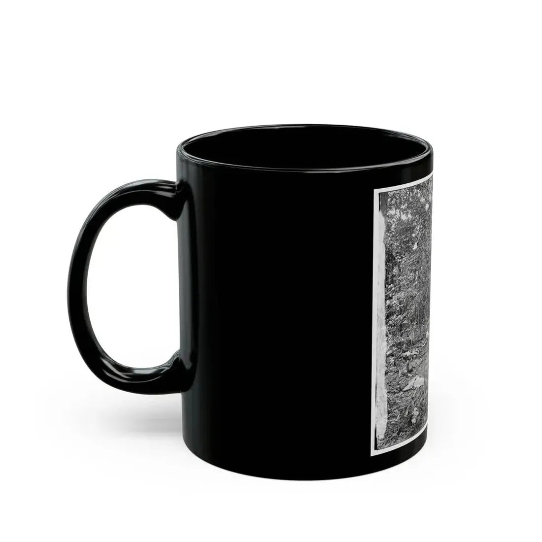 Atlanta, Georgia (Vicinity). Spot In Woods Where Gen. James B. Mcpherson Was Killed, July 22, 1864 (U.S. Civil War) Black Coffee Mug - Go Mug Yourself