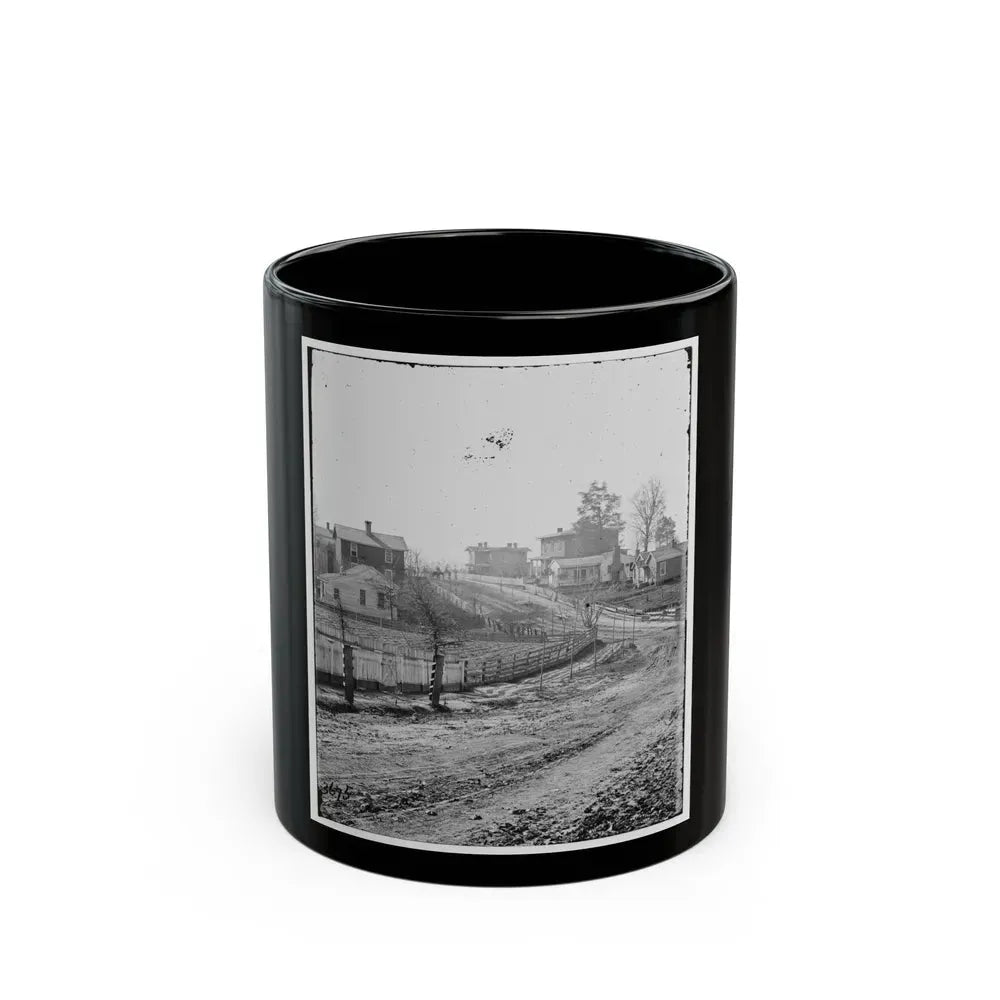 Atlanta, Georgia (Vicinity). View Of Houses (U.S. Civil War) Black Coffee Mug 11oz - Go Mug Yourself