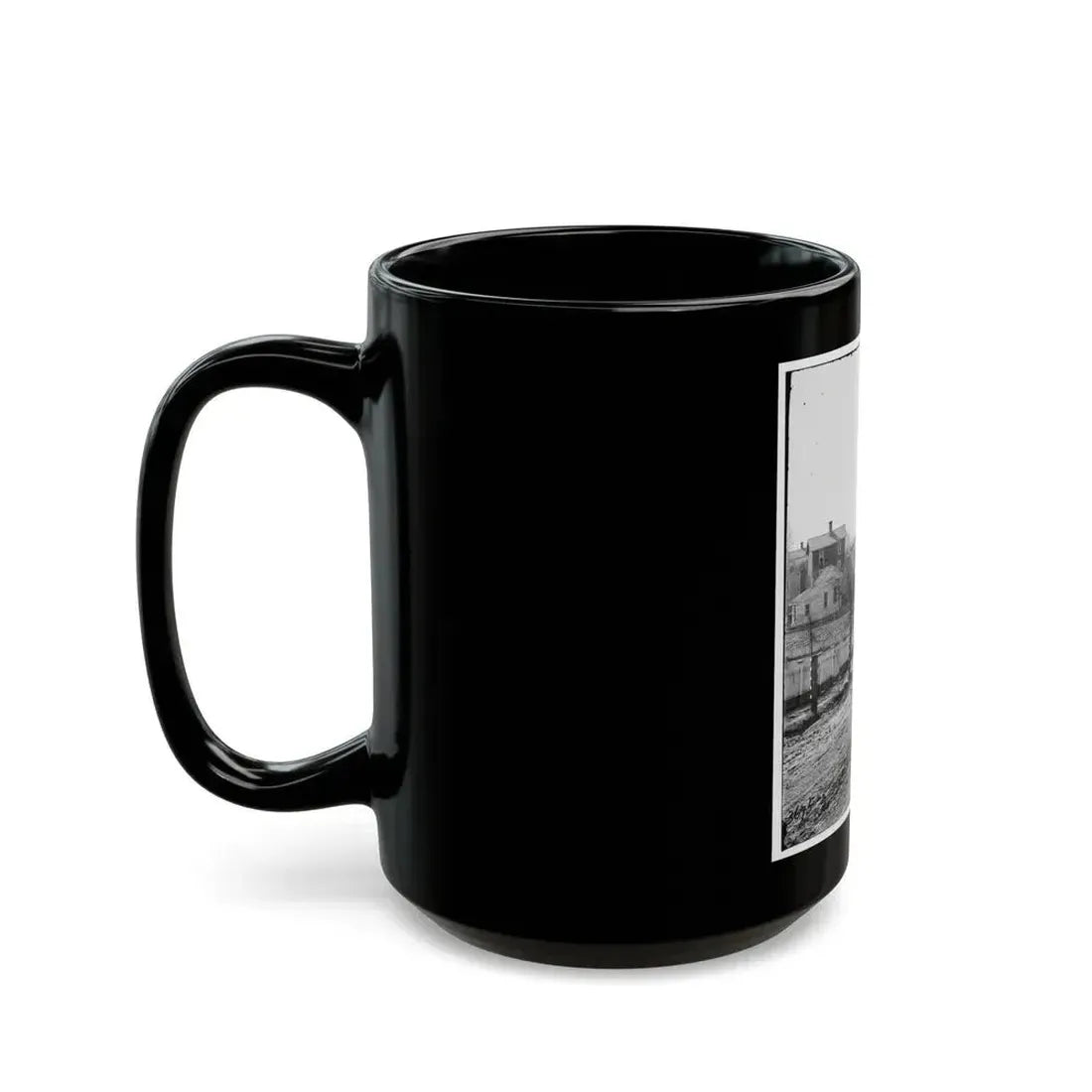 Atlanta, Georgia (Vicinity). View Of Houses (U.S. Civil War) Black Coffee Mug - Go Mug Yourself