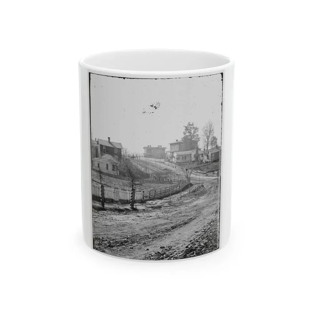 Atlanta, Georgia (Vicinity). View Of Houses (U.S. Civil War) White Coffee Mug 11oz - Go Mug Yourself