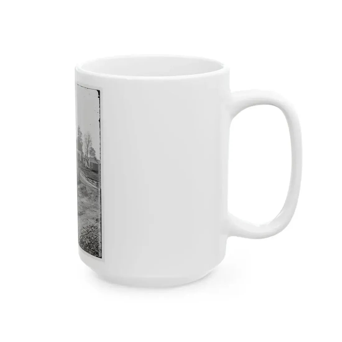Atlanta, Georgia (Vicinity). View Of Houses (U.S. Civil War) White Coffee Mug - Go Mug Yourself