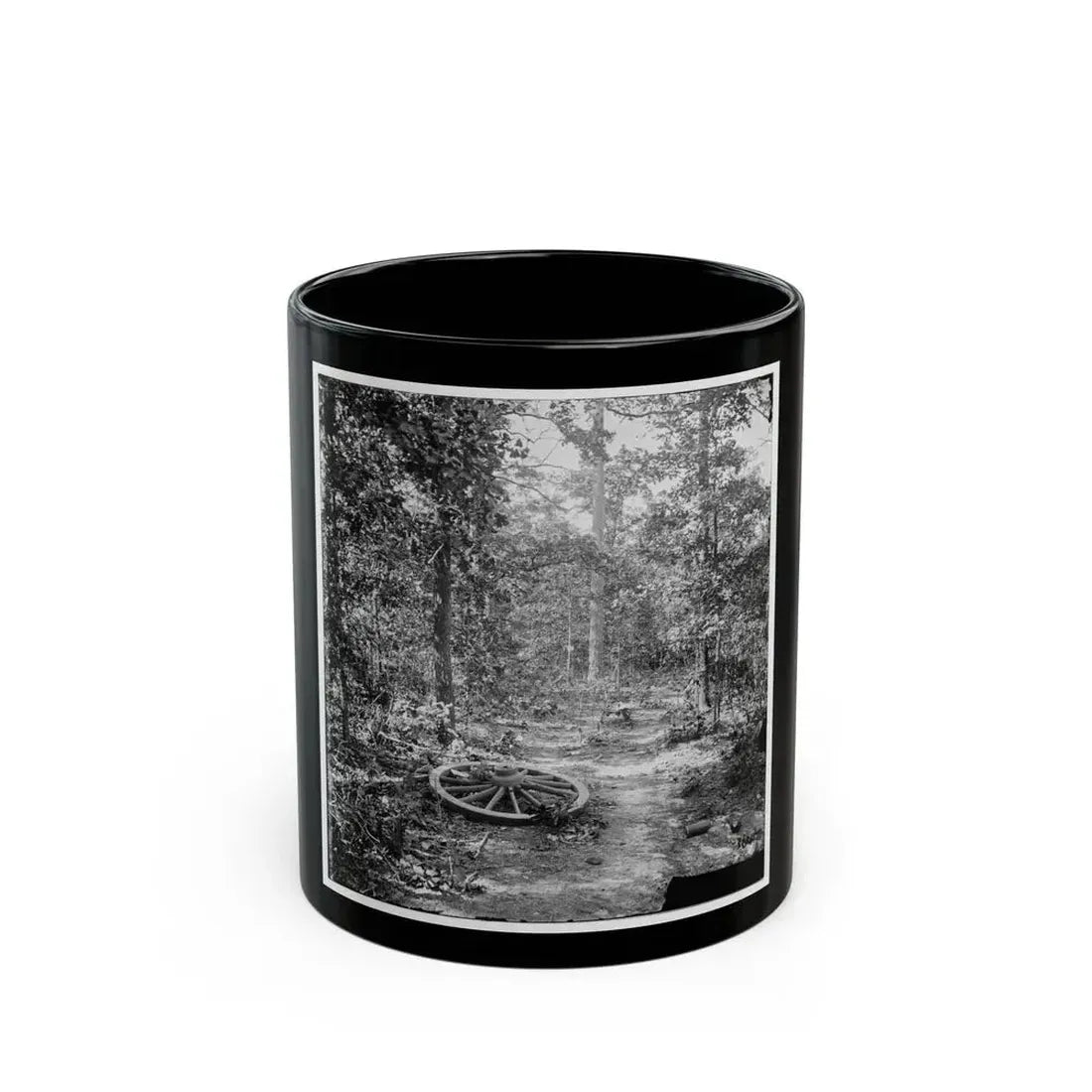 Atlanta, Georgia (Vicinity). Woods Where Gen. James B. Mcpherson Was Killed, July 22, 1864 (U.S. Civil War) Black Coffee Mug 11oz - Go Mug Yourself