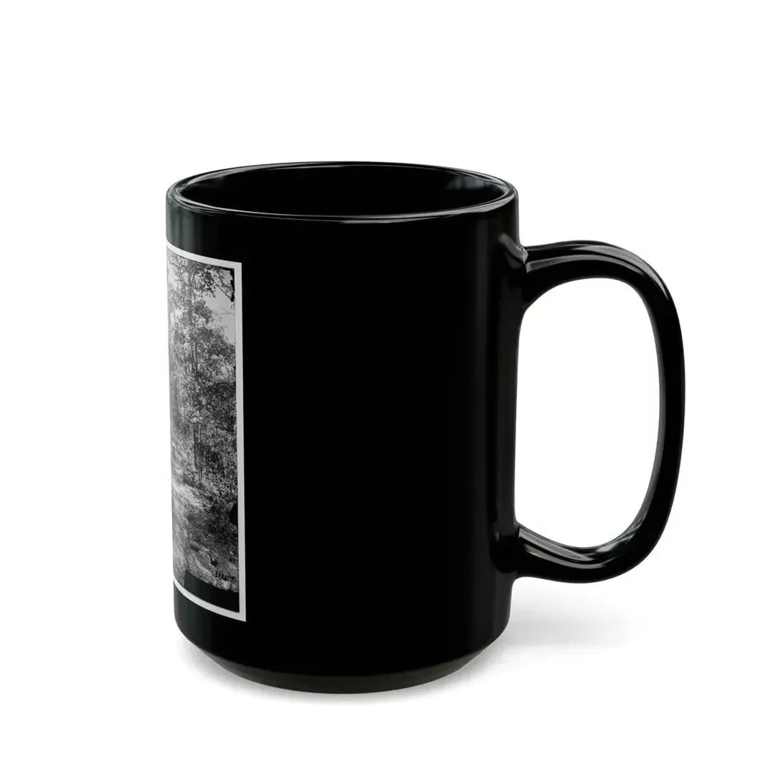 Atlanta, Georgia (Vicinity). Woods Where Gen. James B. Mcpherson Was Killed, July 22, 1864 (U.S. Civil War) Black Coffee Mug - Go Mug Yourself