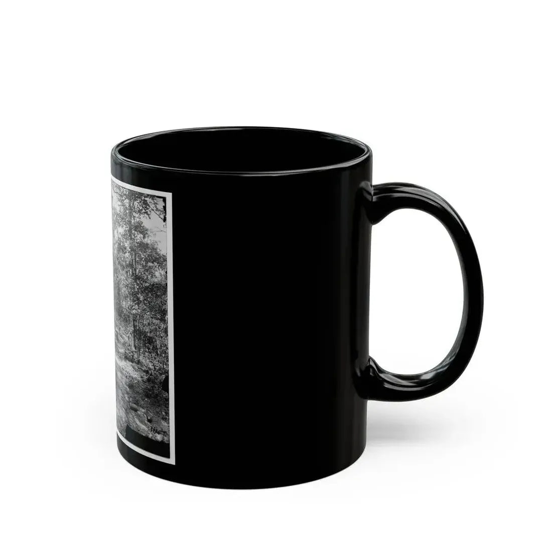 Atlanta, Georgia (Vicinity). Woods Where Gen. James B. Mcpherson Was Killed, July 22, 1864 (U.S. Civil War) Black Coffee Mug - Go Mug Yourself