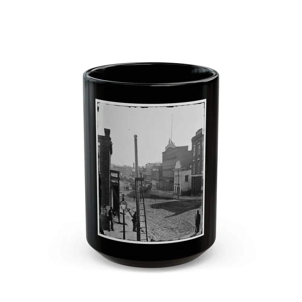 Atlanta, Georgia. View On Marietta Street (U.S. Civil War) Black Coffee Mug 15oz - Go Mug Yourself