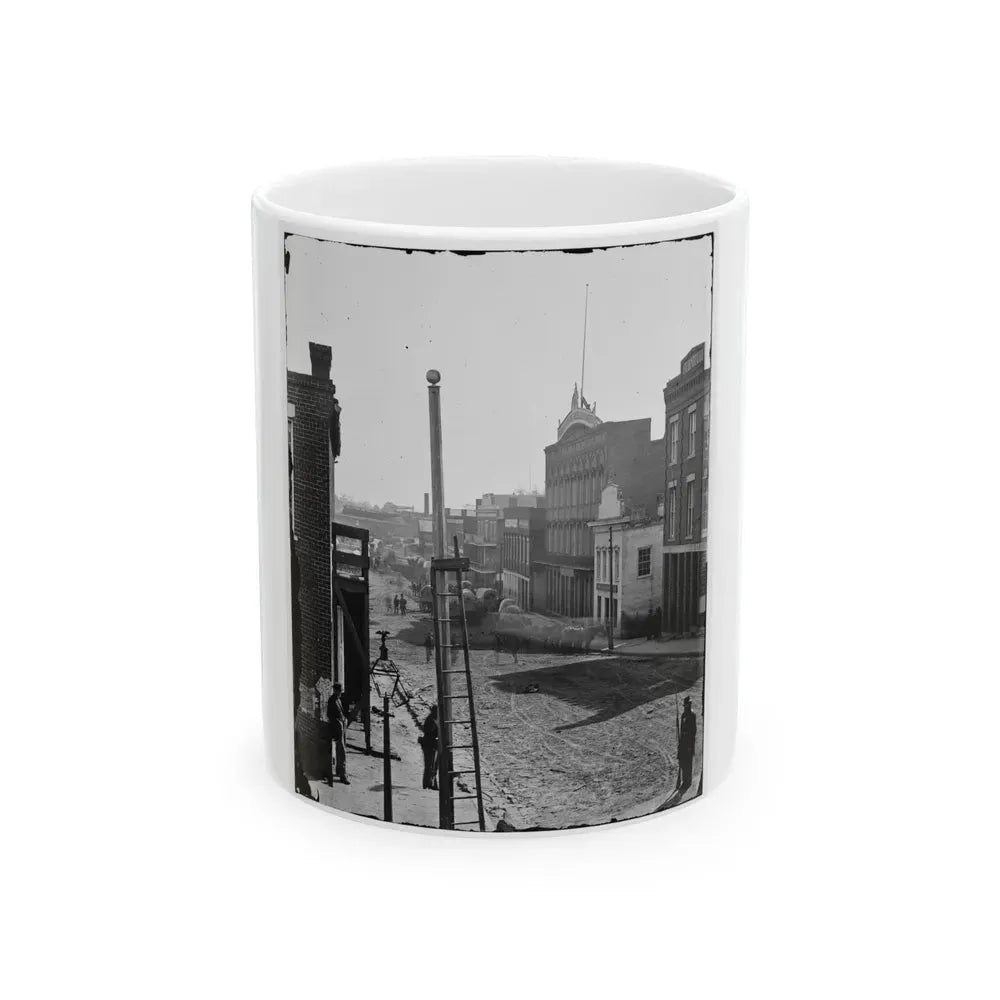 Atlanta, Georgia. View On Marietta Street (U.S. Civil War) White Coffee Mug 11oz - Go Mug Yourself
