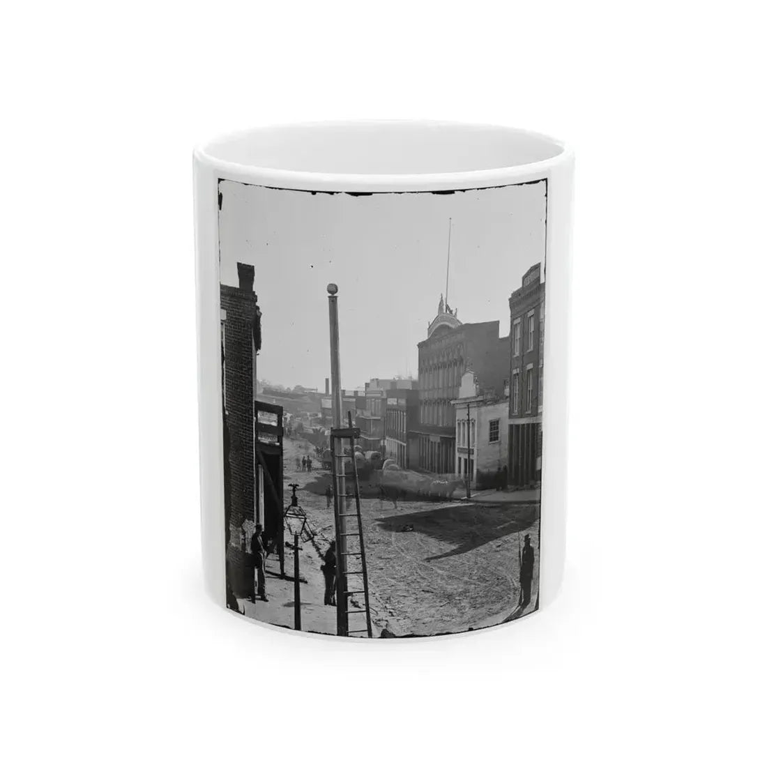 Atlanta, Georgia. View On Marietta Street (U.S. Civil War) White Coffee Mug 11oz - Go Mug Yourself