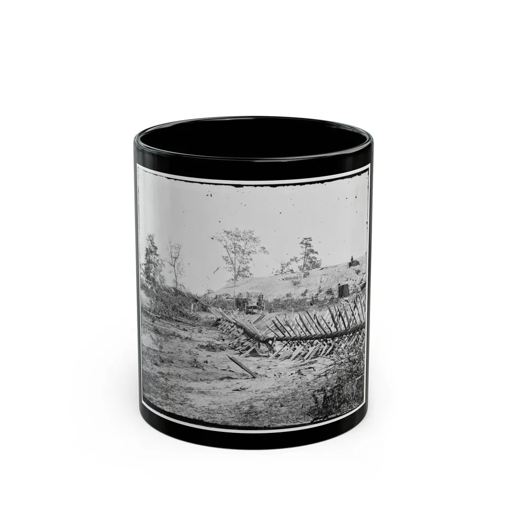 Atlanta, Georgia. Confederate Fortifications. (Shown Is Barnard's Wagon And Portable Darkroom) (U.S. Civil War) Black Coffee Mug-11oz-Go Mug Yourself