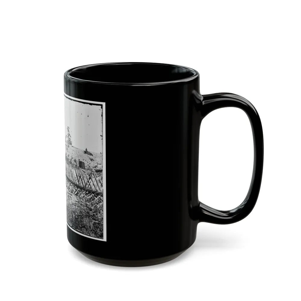 Atlanta, Georgia. Confederate Fortifications. (Shown Is Barnard's Wagon And Portable Darkroom) (U.S. Civil War) Black Coffee Mug-Go Mug Yourself