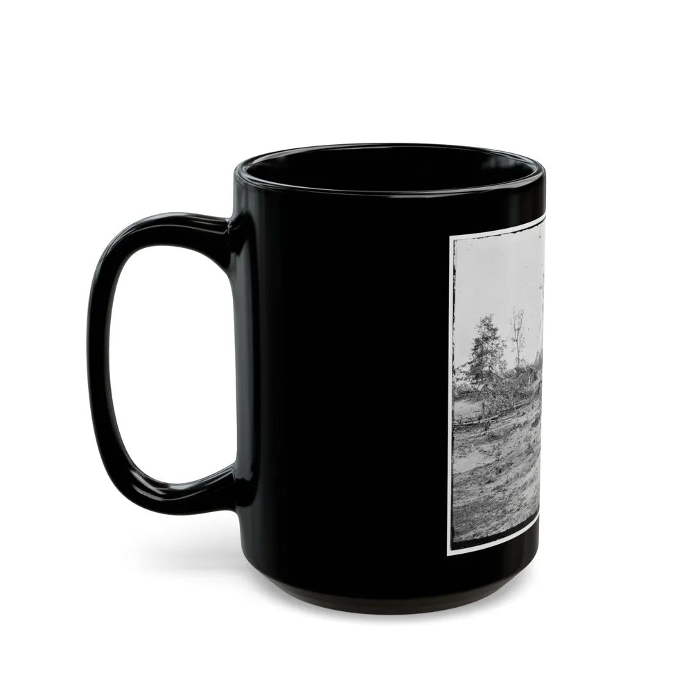 Atlanta, Georgia. Confederate Fortifications. (Shown Is Barnard's Wagon And Portable Darkroom) (U.S. Civil War) Black Coffee Mug-Go Mug Yourself