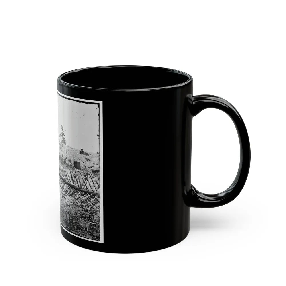 Atlanta, Georgia. Confederate Fortifications. (Shown Is Barnard's Wagon And Portable Darkroom) (U.S. Civil War) Black Coffee Mug-Go Mug Yourself