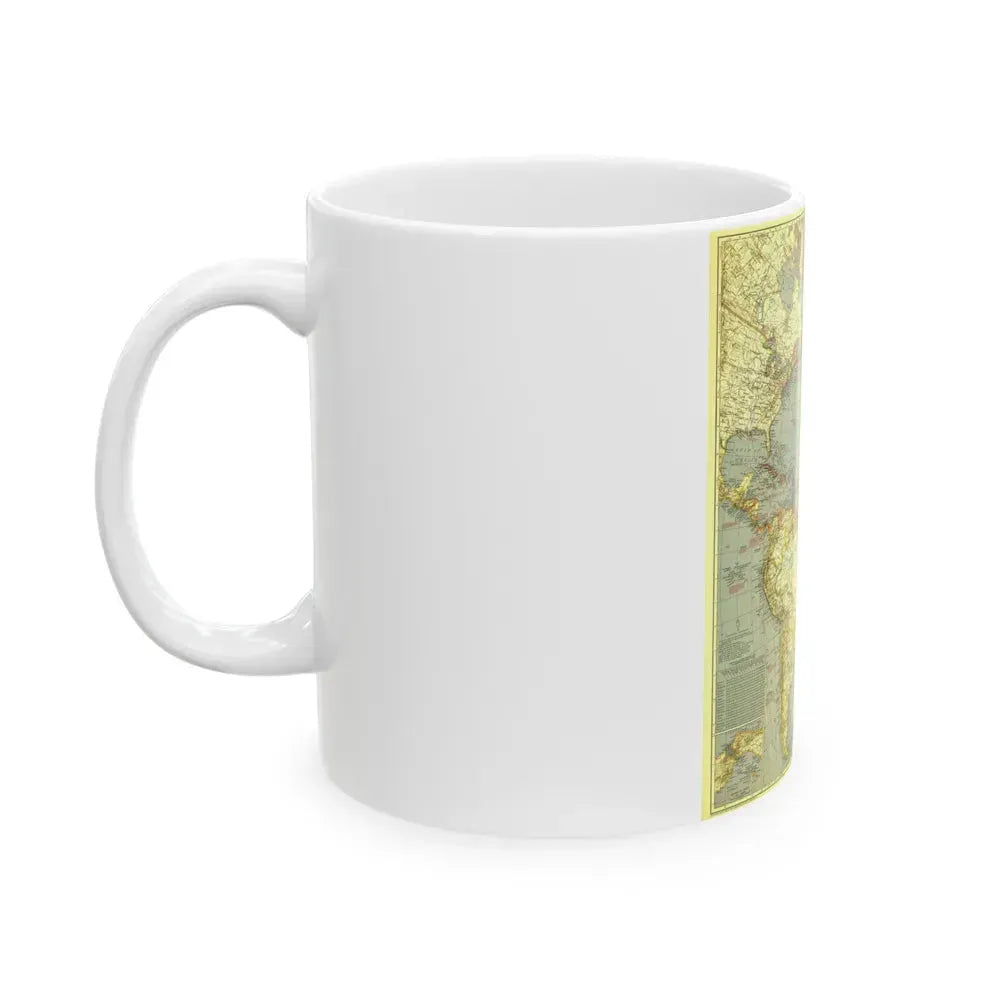 Atlantic Ocean (1939) (Map) White Coffee Mug - Go Mug Yourself