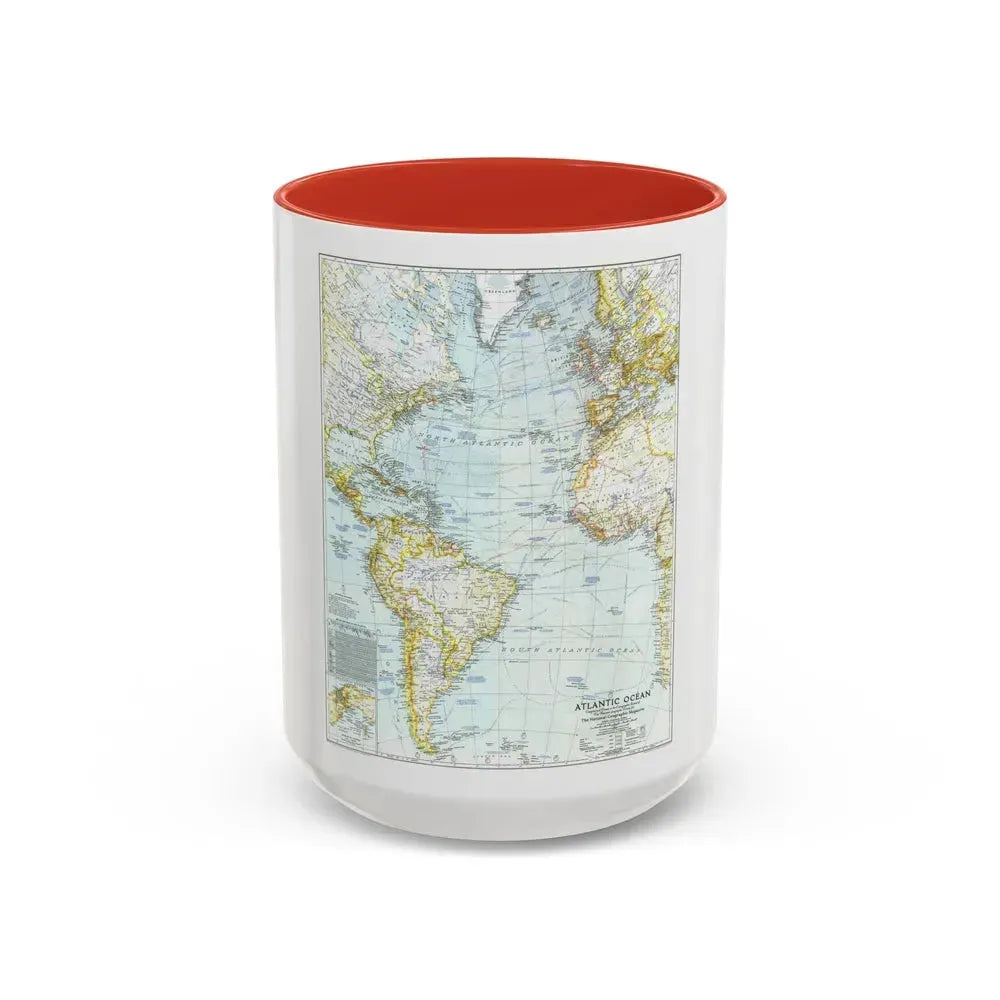 Atlantic Ocean (1941) (Map) Accent Coffee Mug 15oz Red - Go Mug Yourself