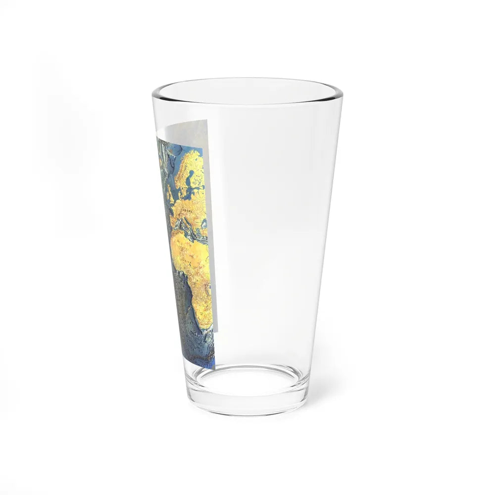 Atlantic Ocean Floor (1968) (Map) Pint Glass 16oz-Go Mug Yourself