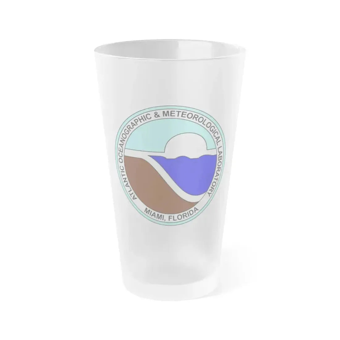 Atlantic Oceanographic and Meteorological Laboratory - Frosted Pint Glass 16oz 16oz Frosted - Go Mug Yourself