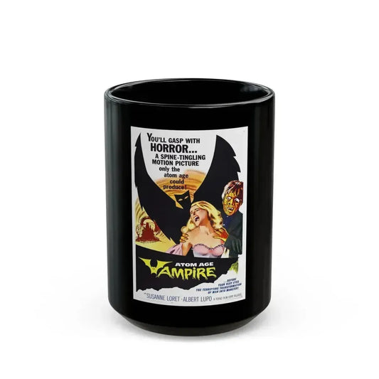 ATOM AGE VAMPIRE 1960 Movie Poster - Black Coffee Mug 15oz - Go Mug Yourself