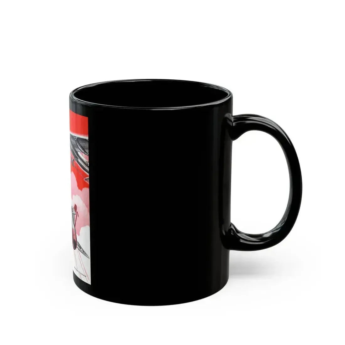 Atom Bomber, Mechanix Illustrated, 1948 - Black Coffee Mug - Go Mug Yourself