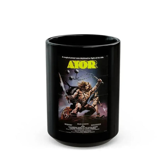 ATOR 1982 Movie Poster - Black Coffee Mug 15oz - Go Mug Yourself