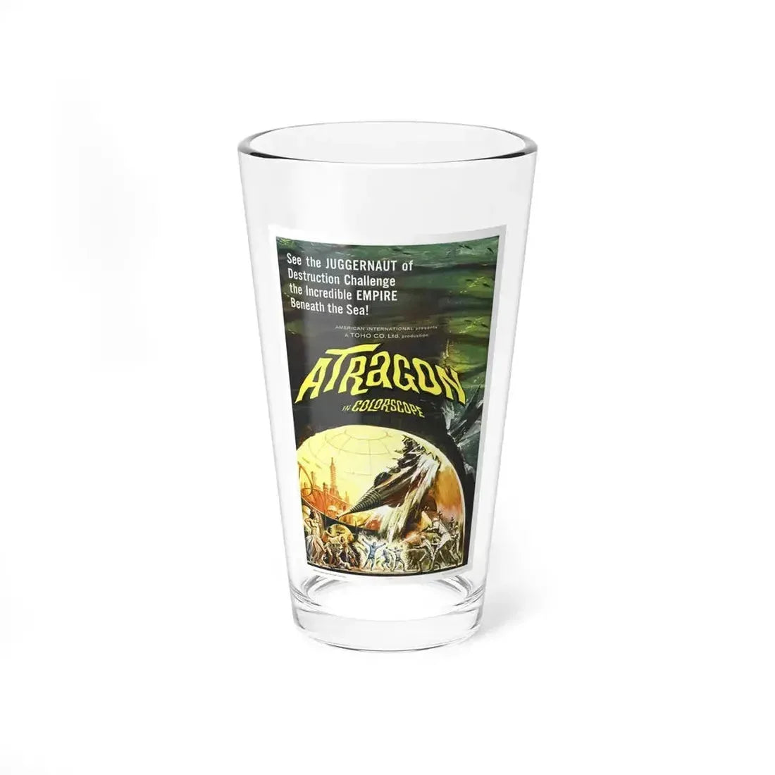 ATRAGON 1963 Movie Poster - Pint Glass 16oz 16oz - Go Mug Yourself