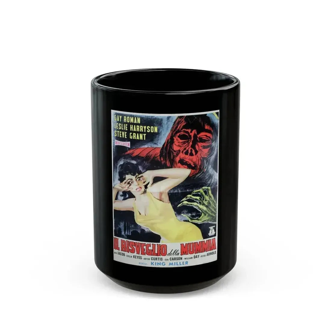 ATTACK OF THE AZTEC MUMMY 1957 Movie Poster - Black Coffee Mug 15oz - Go Mug Yourself