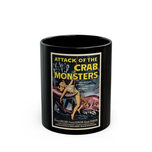 ATTACK OF THE CRAB MONSTERS 1957 Movie Poster - Black Coffee Mug 11oz - Go Mug Yourself