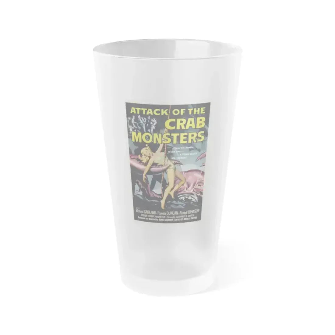 ATTACK OF THE CRAB MONSTERS 1957 Movie Poster - Frosted Pint Glass 16oz 16oz Frosted - Go Mug Yourself