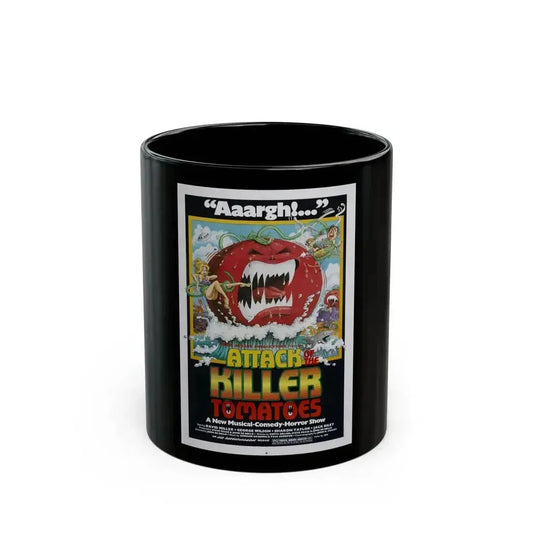 ATTACK OF THE KILLER TOMATOES 1978 Movie Poster - Black Coffee Mug 11oz - Go Mug Yourself