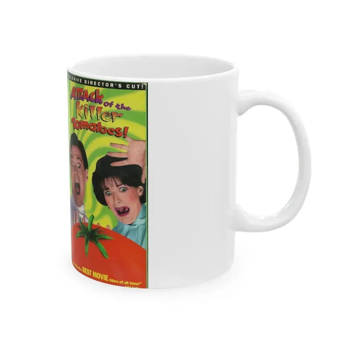 ATTACK OF THE KILLER TOMATOES (VHS COVER) - White Coffee Mug - Go Mug Yourself