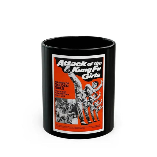 ATTACK OF THE KUNG FU GIRLS 1973 Movie Poster - Black Coffee Mug 11oz - Go Mug Yourself