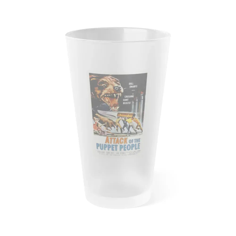 ATTACK OF THE PUPPET PEOPLE 1958 Movie Poster - Frosted Pint Glass 16oz Default Title - Go Mug Yourself