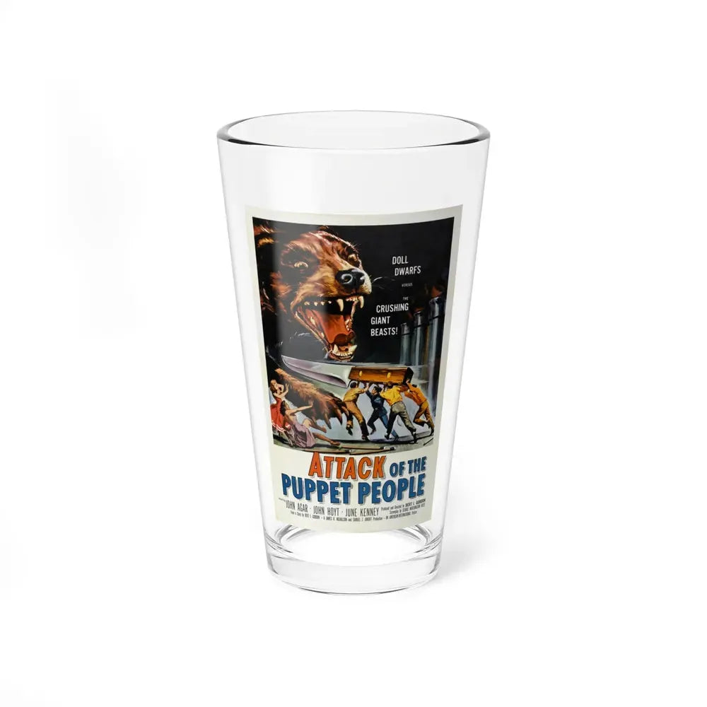 ATTACK OF THE PUPPET PEOPLE 1958 Movie Poster - Pint Glass 16oz 16oz - Go Mug Yourself