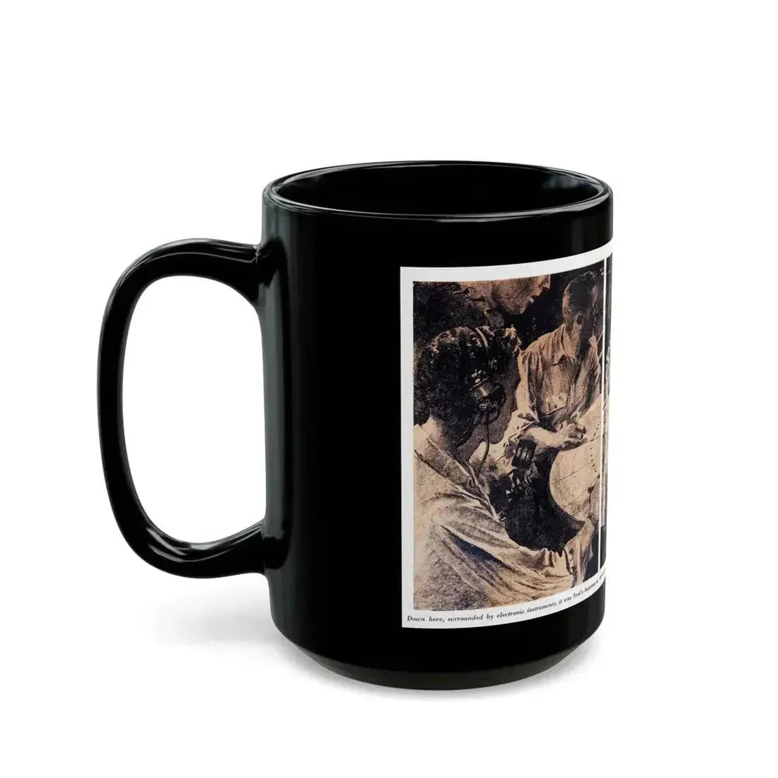 Attack with All Weapons (1), Blue Book Magazine, June 1950 - Black Coffee Mug - Go Mug Yourself