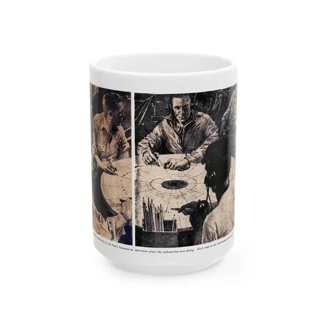 Attack with All Weapons (1), Blue Book Magazine, June 1950 - White Coffee Mug 15oz - Go Mug Yourself