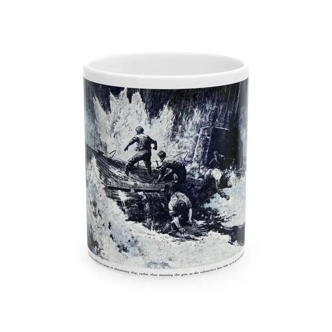 Attack with All Weapons (2), Blue Book Magazine, June 1950 - White Coffee Mug 11oz - Go Mug Yourself