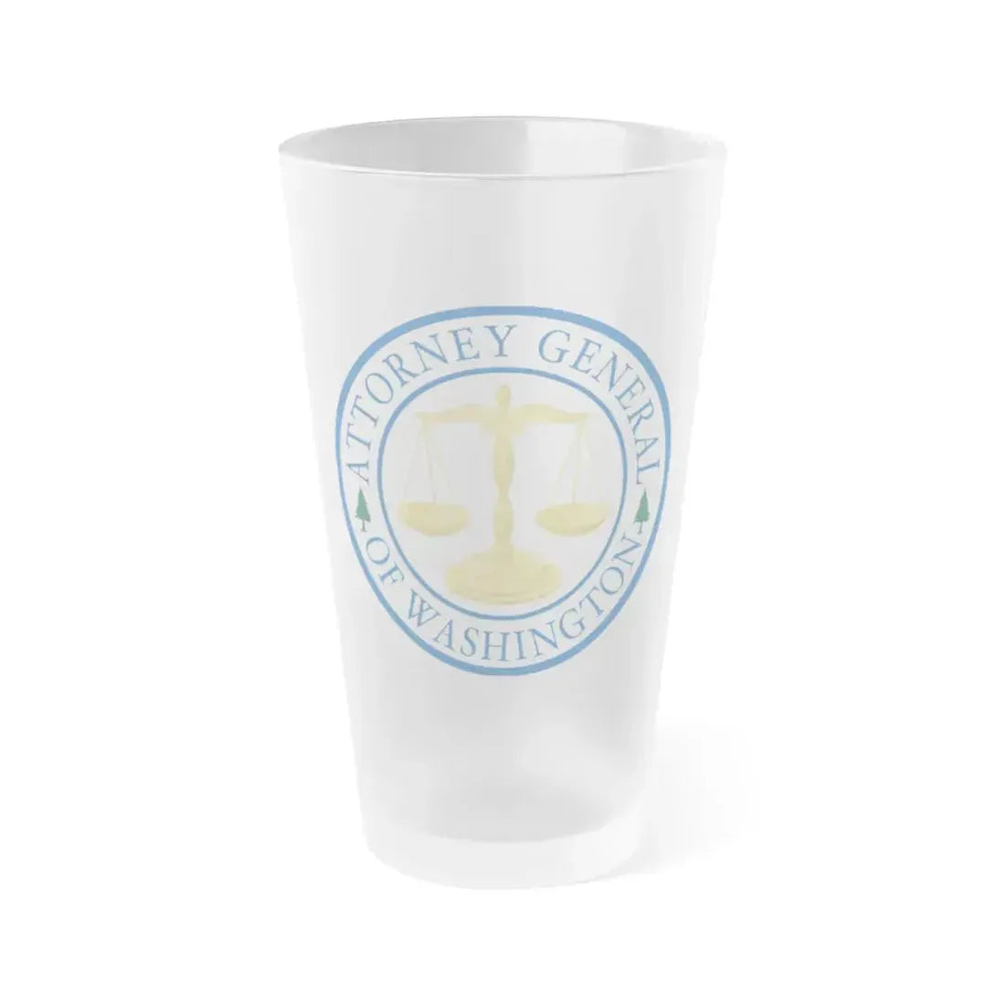 Attorney General of Washington AGO - Frosted Pint Glass 16oz 16oz Frosted - Go Mug Yourself