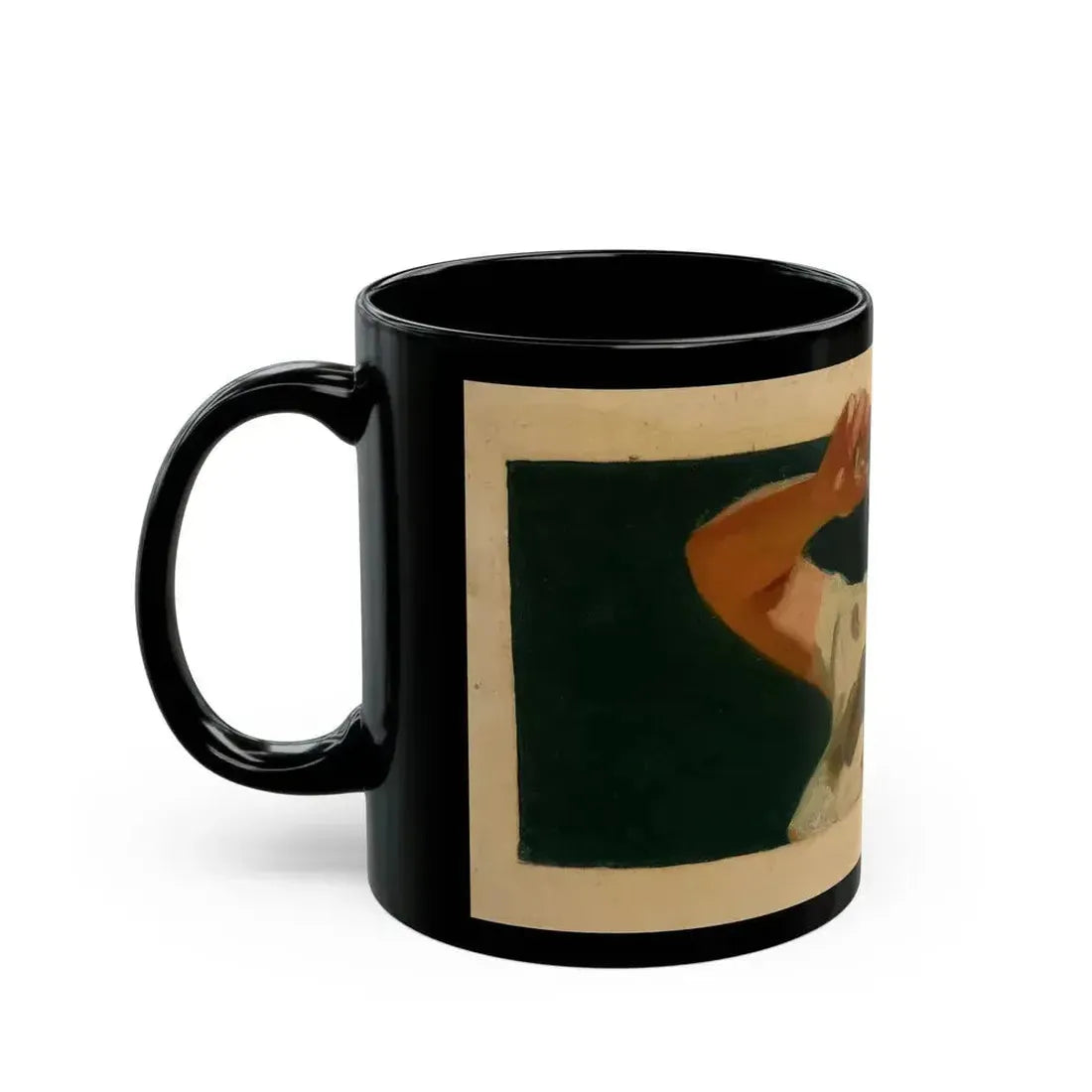 Attributed . Coca-Cola ad illustration, preliminary study - Black Coffee Mug - Go Mug Yourself