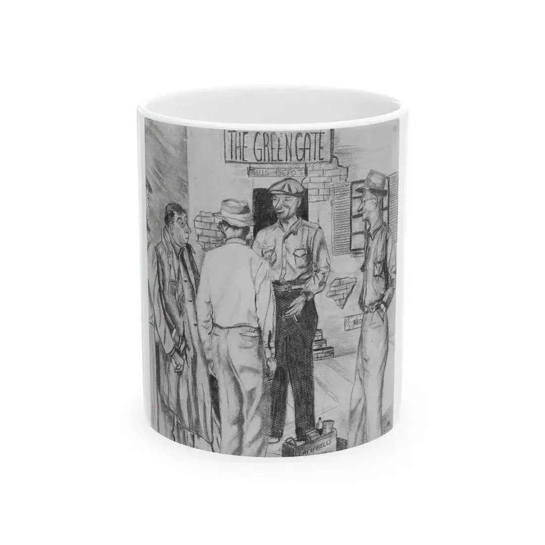 Attributed - The Greengate Bus Depot, 1958 - White Coffee Mug 11oz - Go Mug Yourself