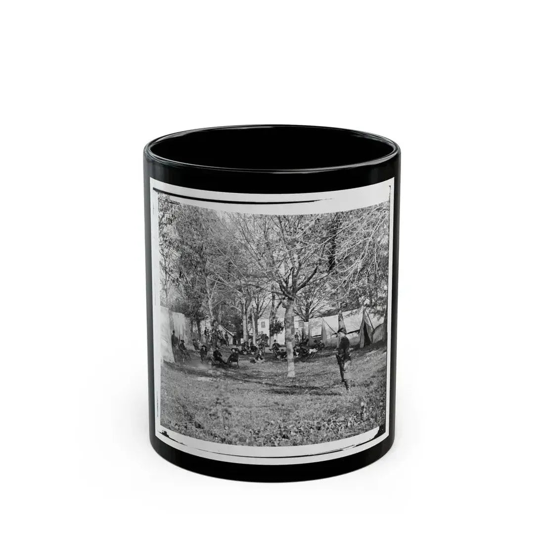 Auburn, Virginia. Evening Music At General Alfred Pleasonton's Headquarters (U.S. Civil War) Black Coffee Mug 11oz - Go Mug Yourself