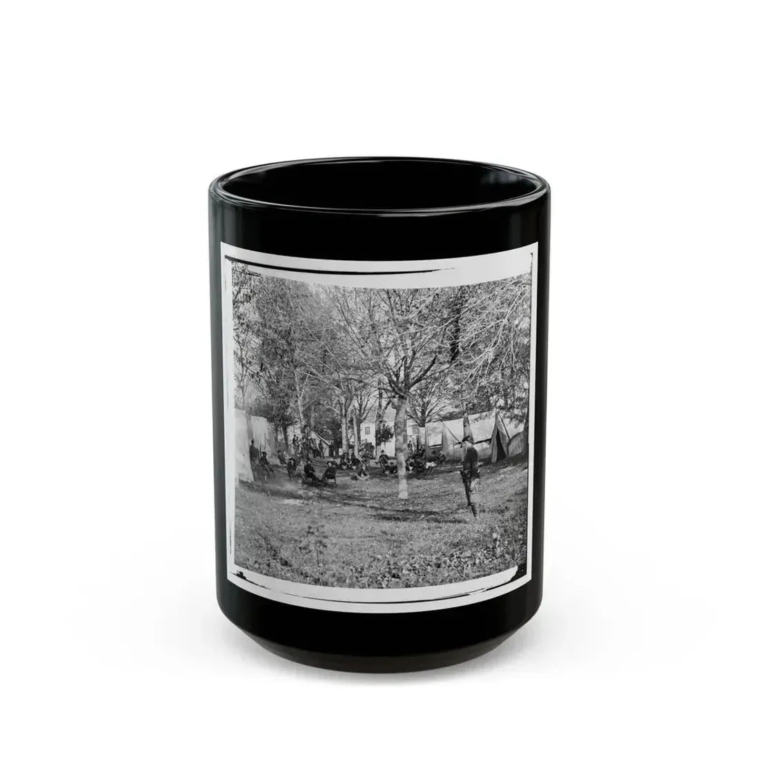 Auburn, Virginia. Evening Music At General Alfred Pleasonton's Headquarters (U.S. Civil War) Black Coffee Mug 15oz - Go Mug Yourself