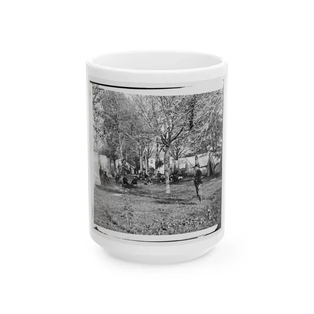 Auburn, Virginia. Evening Music At General Alfred Pleasonton's Headquarters (U.S. Civil War) White Coffee Mug 15oz - Go Mug Yourself
